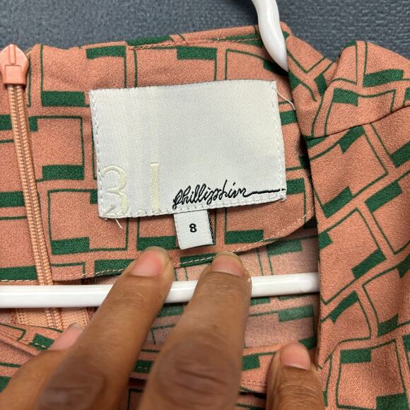 3.1 Phillip Lim Dress Womens 8 Sheer Sleeve Cottagecore Goblincore Flowy Pockets - Picture 3 of 9